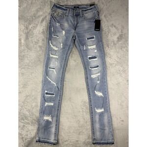 True Religion Jeans Mens 33x38 (Actual 33x40 ) Rocco Relaxed Skinny Fit Flap NWT